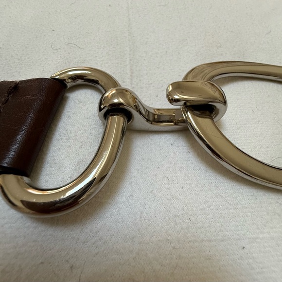 Brown Leather Belt with Silver Buckle - Picture 3 of 7